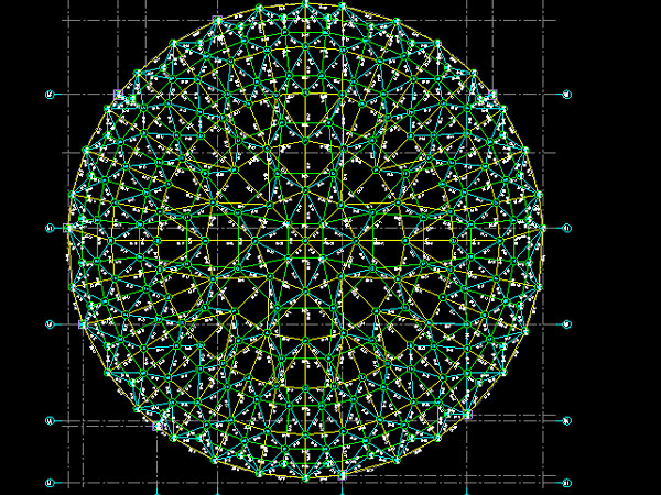 海东明光正元广场圆形网架